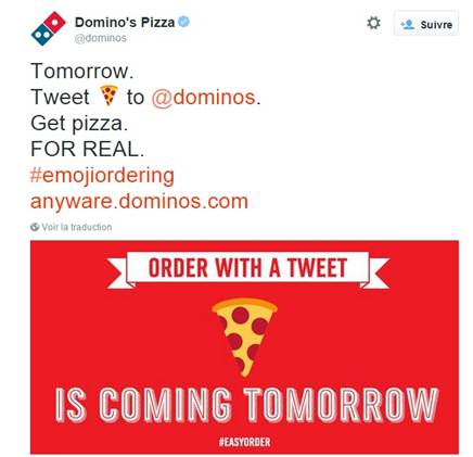 1 tweet = 1 pizza